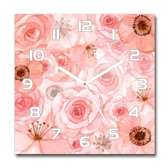 Floral Pattern Silent Wall Clock