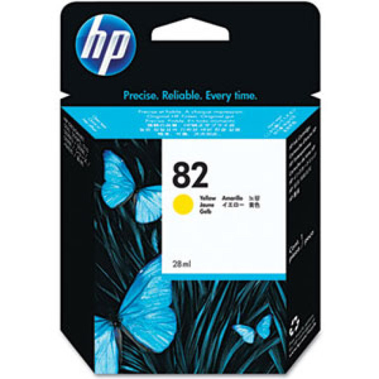 HP 82 Yellow Original Ink Cartridge - High Yield 69ml - C4913A
