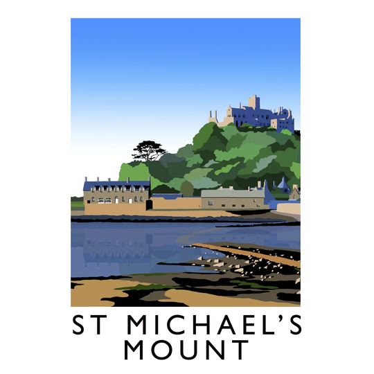 'St Michaels Mount' by Richard O'Neil - Graphic Art Print on Paper