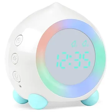 Alarm Clock with Colorful Night Light - Beige