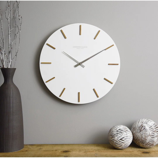 Hvit 35cm Wall Clock