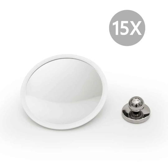 Bosign Air Mirror Plus Large Detachable Make-up Mirror Mag 15X In White Dia 16.5Cm