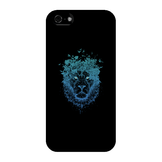 Balazs Solti Lion And Butterflies Phone Case for iPhone and Android - iPhone 5C - Snap Case - Gloss