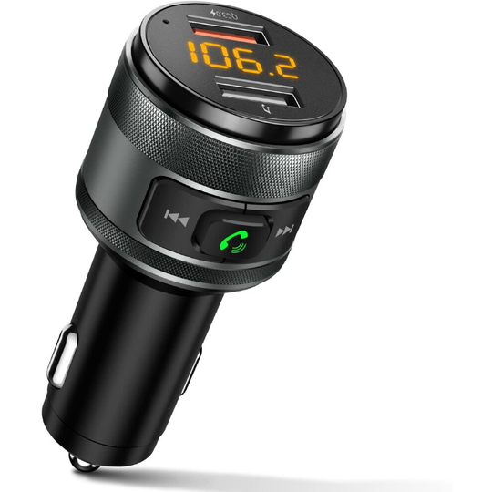 Bluetooth 5.0 FM Transmitter for Car, 3.0 Wireless Bluetooth FM Radio Adapter