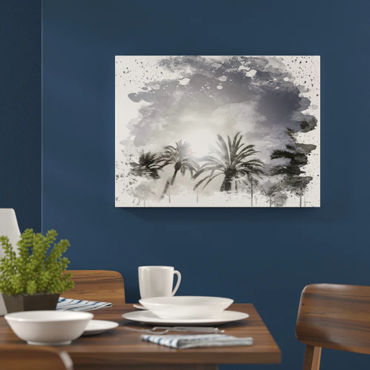 'Spanish Palm Trees' Graphic Art Print Poster