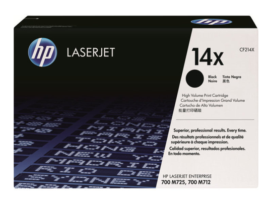 HP 14X High Yield Black Toner Cartridge - CF214X