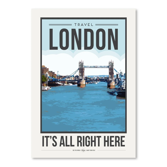 'Travel Poster London' by Brooke Witt Vintage Advertisement