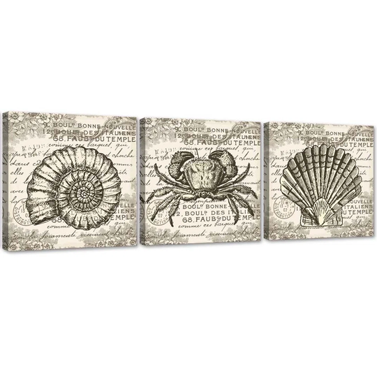 Canvas Print Retro Shells