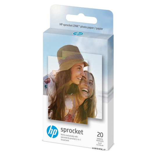 HP SPROCKET ZINK Sticky-backed 2" x 3" Photo Paper (20 Sheet Pack)