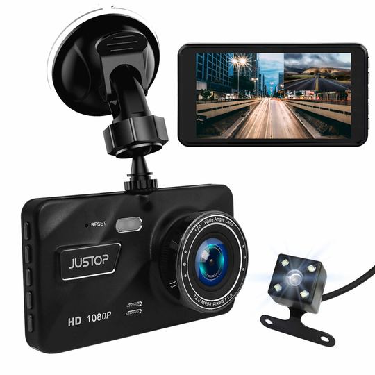 JUSTOP Car Dash Camera HD 1080P Front And Rear Dash Cam Night Vision