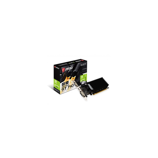 Msi Geforce Gt 710 2Gb Ddr3 Silent Fanless Low Profile Pci-E Graphics Card GT 710 2GD3H LP