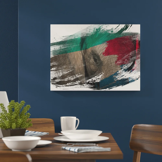 'Elephant Close-Up' Graphic Art Print Poster