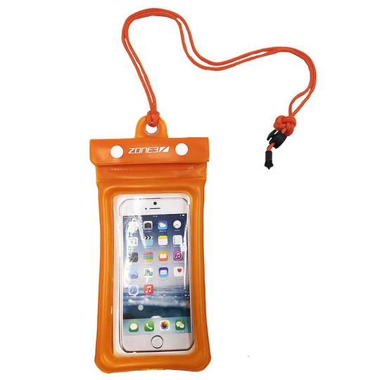Zone3 Buoyancy Waterproof Phone Pouch (clear/Orange)