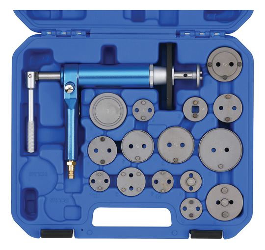 Brake Piston Reset Tool Set Pneumatic 16 pcs. 801016