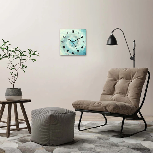 Jonnette Abstraction Background Silent Wall Clock