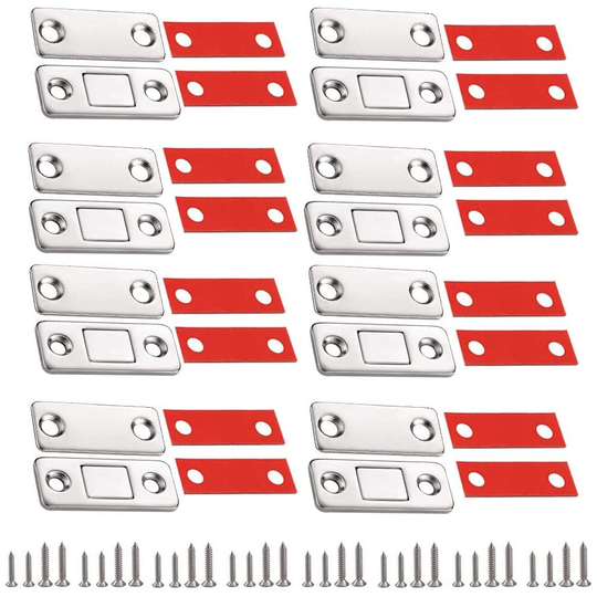 8 Packs Door Magnets Adhesive Door Magnets Catch Metal Cupboard Latch