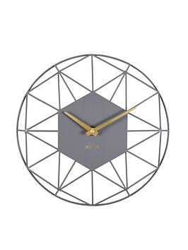 Acctim Clocks Alva Owl Grey Wall Clock