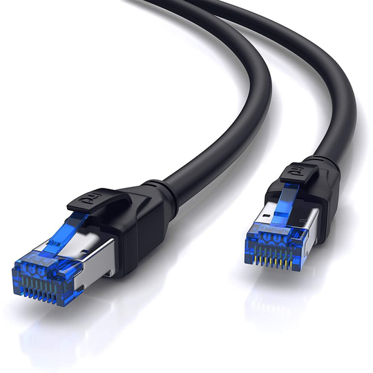 Primewire - CAT8 Outdoor Ethernet Cable - 10m - S/FTP - 40 Gbit - High Speed - gold plated contacts - RJ45 - UV resistant - wear resistant