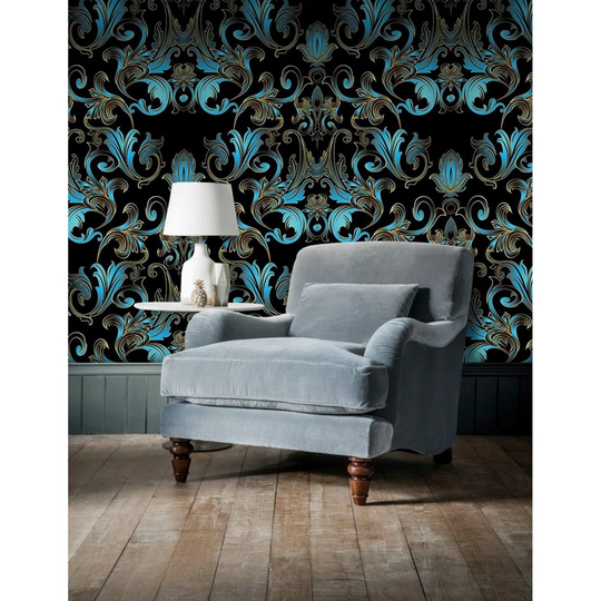 Atlante Baroque Damask Floralgoldenphoto Wallpaper