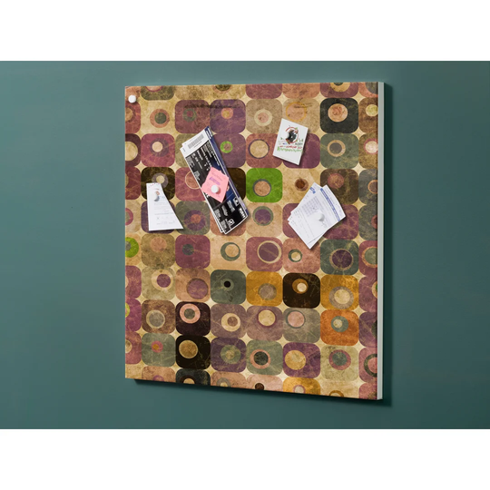 Notiz Motive Art Magnetic Wall Mounted Cork Board