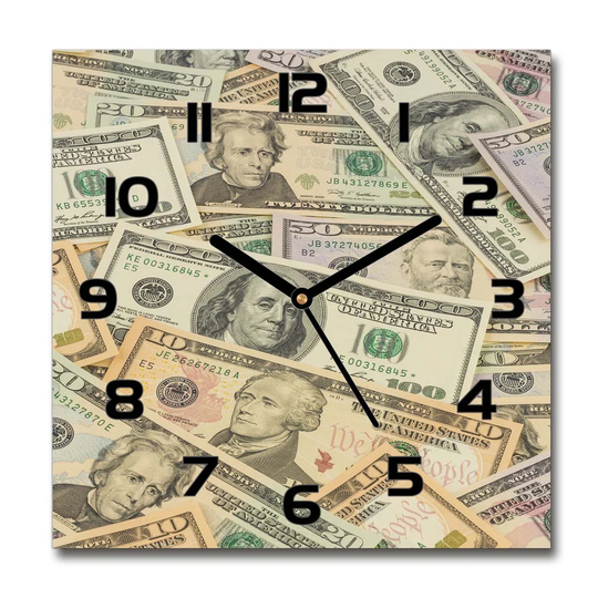 Hermandus Dollar Banknotes Silent Wall Clock