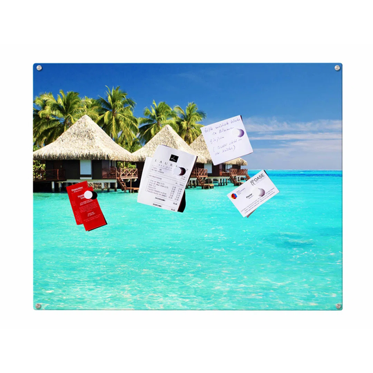 South Seas Magnetic Wall Mounted Photo Memo Board