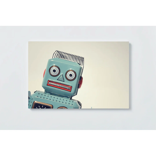 Robot Motif Magnetic Wall Mounted Cork Board