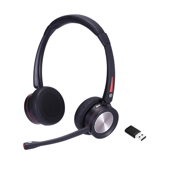 Project Telecom | Advanced BBD Binaural Noise Cancelling Wireless Bluetooth Headset | Headphones