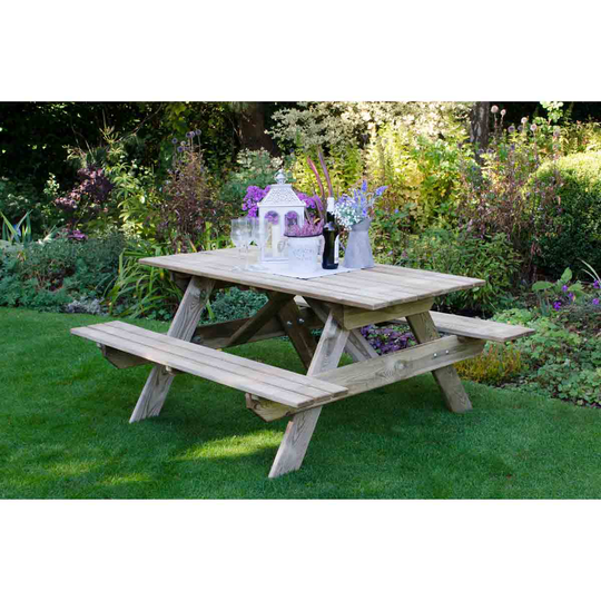 Forest Garden Rectangular Picnic Table - Small