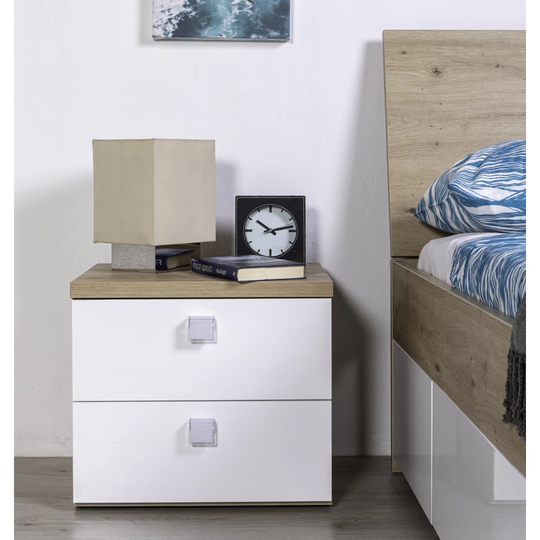 Globo 2 Drawer Bedside Table