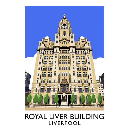 Royal Liver Building by Richard O'Neil - Graphic Art Print on Paper