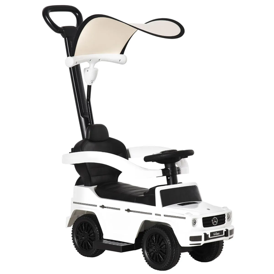 Reiten Kids Benz G350 Ride-on Sliding Car & Stroller - White
