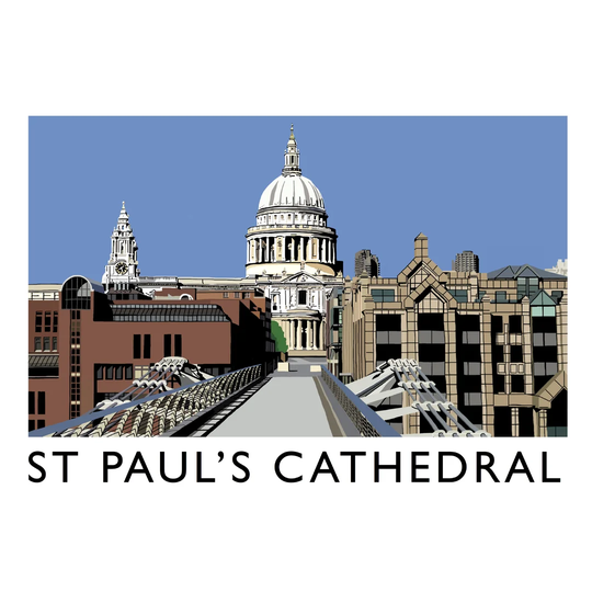 St Pauls Cathedral by Richard O'Neil - Graphic Art Print on Paper