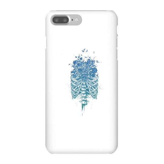 Balazs Solti Ribcage And Flowers Phone Case for iPhone and Android - iPhone 7 Plus - Snap Case - Gloss
