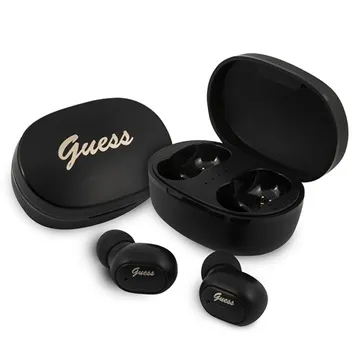 Guess GUTWST30BK Logo Script Collection TWS Earphones - Black