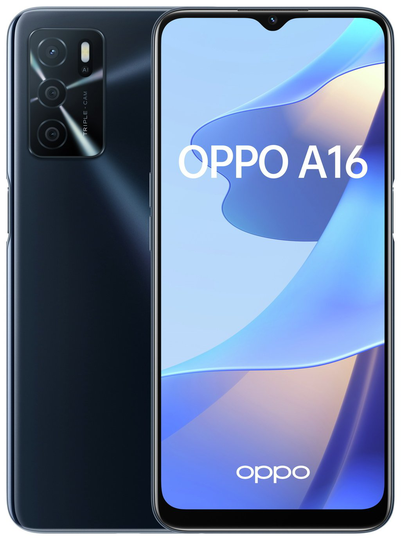 SIM Free OPPO A16 22 32GB Mobile Phone - Black