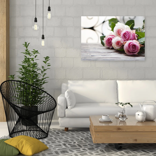 Canvas Print, Pink Flowers