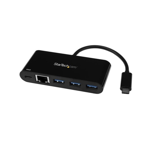 StarTech USB-C to Ethernet Adapter with 3-Port USB 3.0 Hub