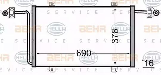 Condenser Air Conditioning 8FC351306-541 by Hella