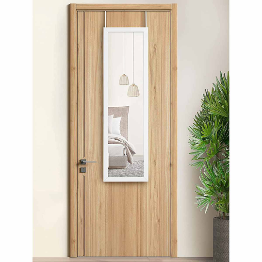Vivo White Over The Door Full Length Mirror