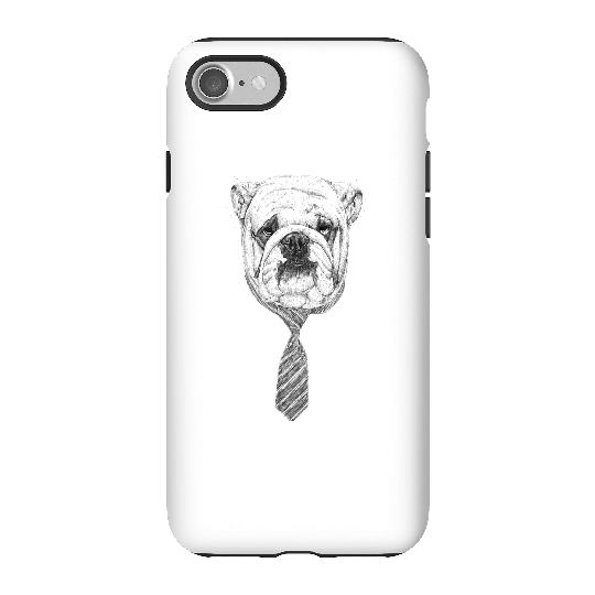 Balazs Solti Suited And Booted Bulldog Phone Case for iPhone and Android - iPhone 7 - Tough Case - Matte