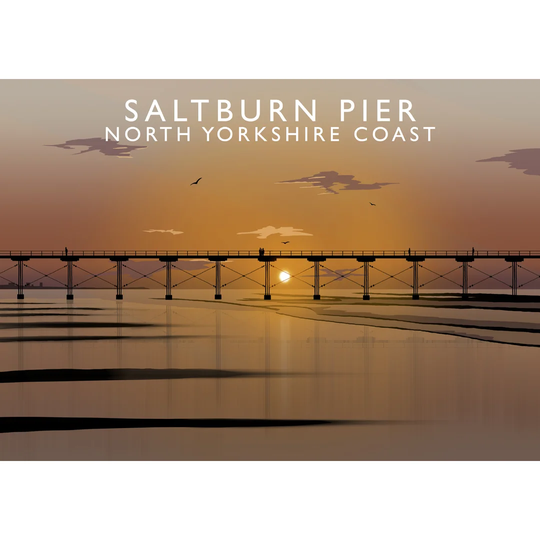 Saltburn Pier by Richard O'Neil - Picture Frame Graphic Art Print on Paper