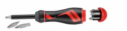 Teng Tools MDR915 | Reversible Ratchet Screwdriver with 7 Double Ended Bits