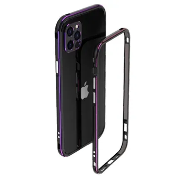Polar Lights Style iPhone 12 Pro Metal Bumper - Black / Purple