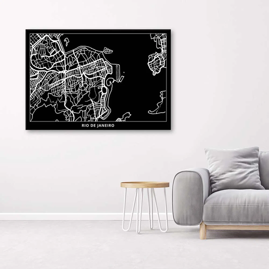 Canvas Print City Map Rio De Janeiro