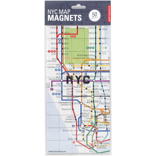 Kikkerland New York Map Magnets