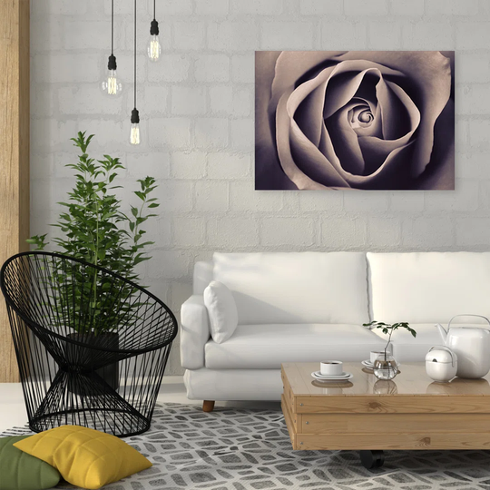 Canvas Print, Gray Flowers