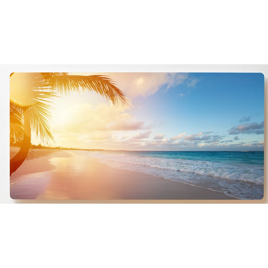 Backlight Motif Wall Picture Beach Sea Sunrise Magnetic Cork Board