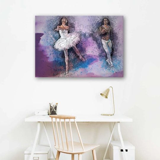 Canvas Print Ballerina Ballet Purple