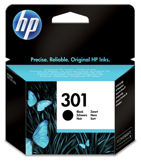 HP 301 Black Original Ink Cartridge & Instant Ink Compatible